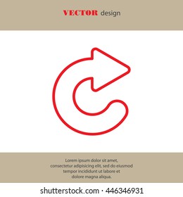 Web line icon. Circular arrow