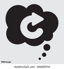 Web line icon. Circular arrow