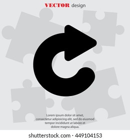 Web line icon. Circular arrow