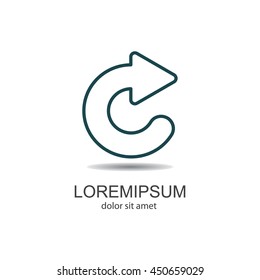 Web line icon. Circular arrow