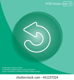 Web line icon. Circular arrow