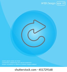Web line icon. Circular arrow