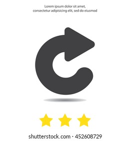 Web line icon. Circular arrow