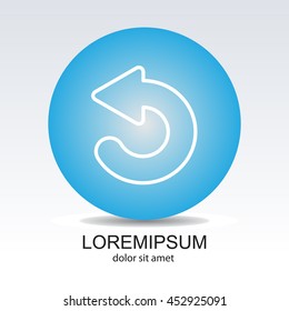 Web line icon. Circular arrow