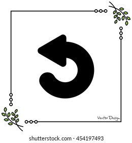 Web line icon. Circular arrow