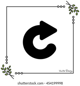 Web line icon. Circular arrow