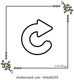 Web line icon. Circular arrow