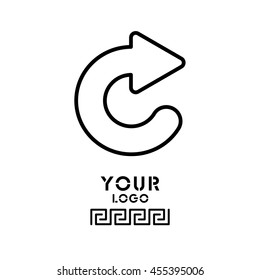 Web line icon. Circular arrow