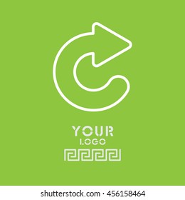 Web line icon. Circular arrow