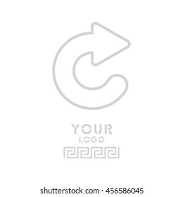 Web line icon. Circular arrow