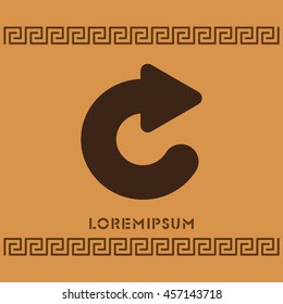 Web line icon. Circular arrow