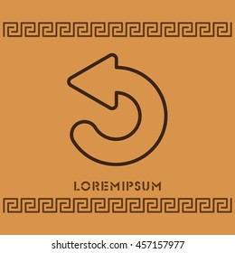 Web line icon. Circular arrow