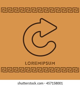 Web line icon. Circular arrow