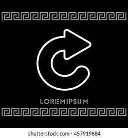 Web line icon. Circular arrow