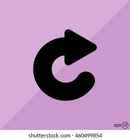 Web line icon. Circular arrow