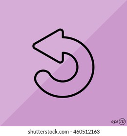 Web line icon. Circular arrow