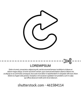 Web line icon. Circular arrow