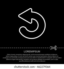 Web line icon. Circular arrow