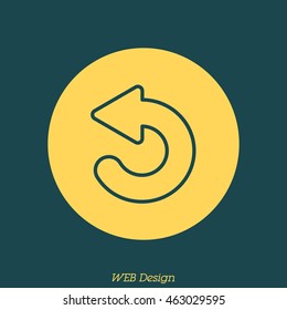 Web line icon. Circular arrow