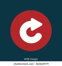 Web line icon. Circular arrow