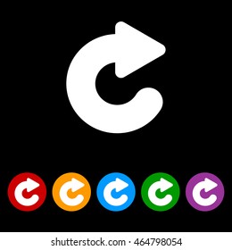 Web line icon. Circular arrow