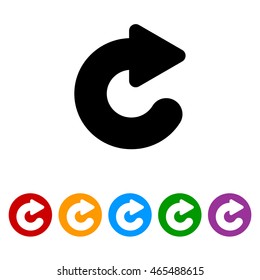 Web line icon. Circular arrow