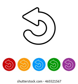 Web line icon. Circular arrow