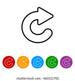 Web line icon. Circular arrow