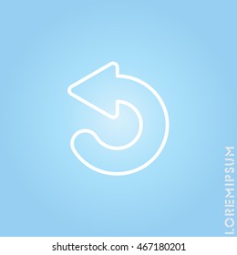 Web line icon. Circular arrow
