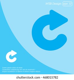 Web line icon. Circular arrow