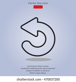 Web line icon. Circular arrow