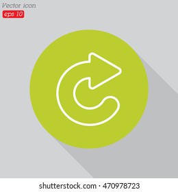 Web line icon. Circular arrow