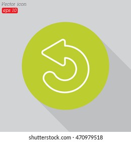 Web line icon. Circular arrow