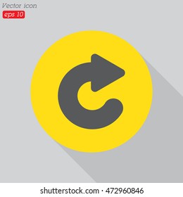 Web line icon. Circular arrow