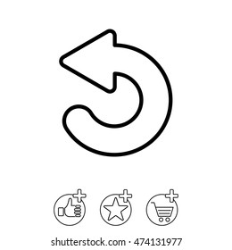 Web line icon. Circular arrow