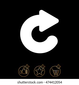 Web line icon. Circular arrow