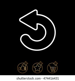 Web line icon. Circular arrow