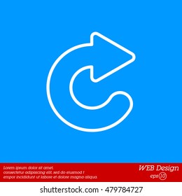 Web line icon. Circular arrow