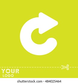 Web line icon. Circular arrow