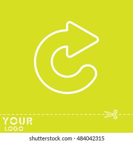 Web line icon. Circular arrow