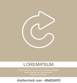 Web line icon. Circular arrow