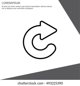 Web line icon. Circular arrow
