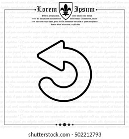 Web line icon. Circular arrow