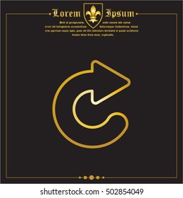 Web line icon. Circular arrow