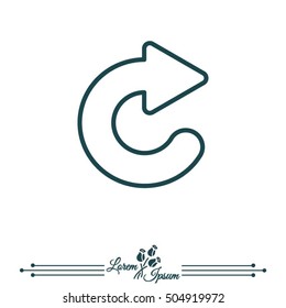 Web line icon. Circular arrow