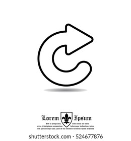 Web line icon. Circular arrow