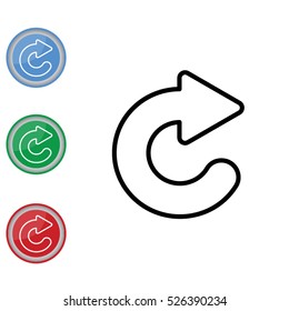 Web line icon. Circular arrow