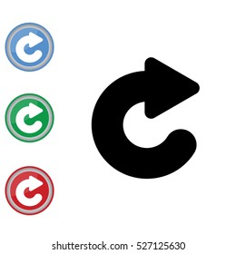 Web line icon. Circular arrow