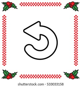 Web line icon. Circular arrow