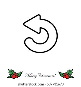 Web line icon. Circular arrow